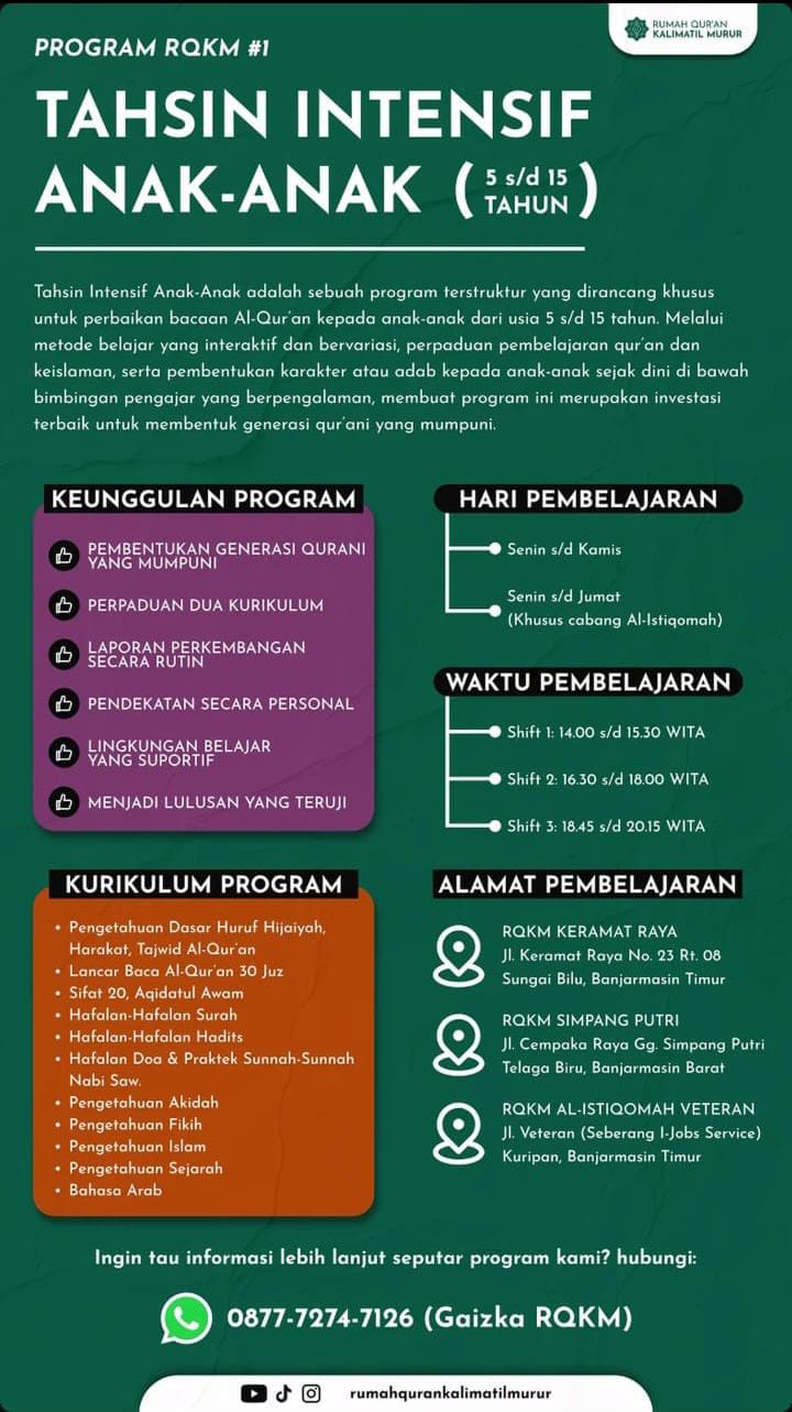 Tahsin Intensif Anak-Anak