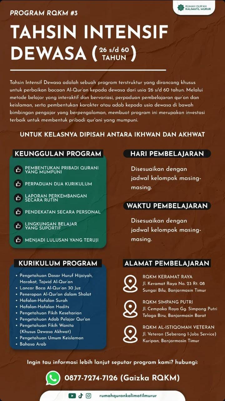Tahsin Intensif Dewasa